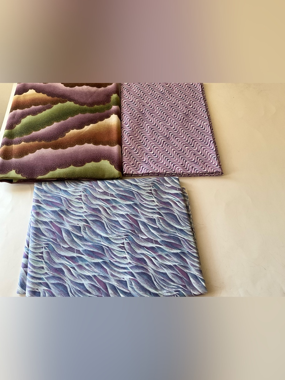 Quilting Sewing Material Lot Hoffman Fabric Kent Avery Purple Green Blue Brown